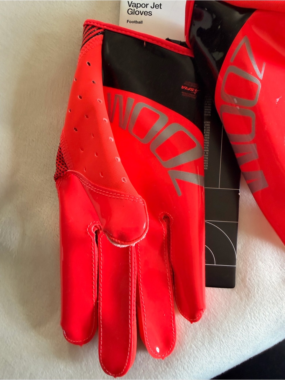 Nike Vapor Jet Gloves - Bright Red and Black - Picture 7 of 7